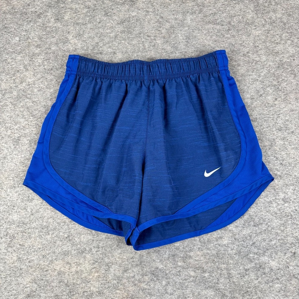 Nike Dri Fit Tempo Running Shorts 3" Lined Polyester Blue Womens Small S